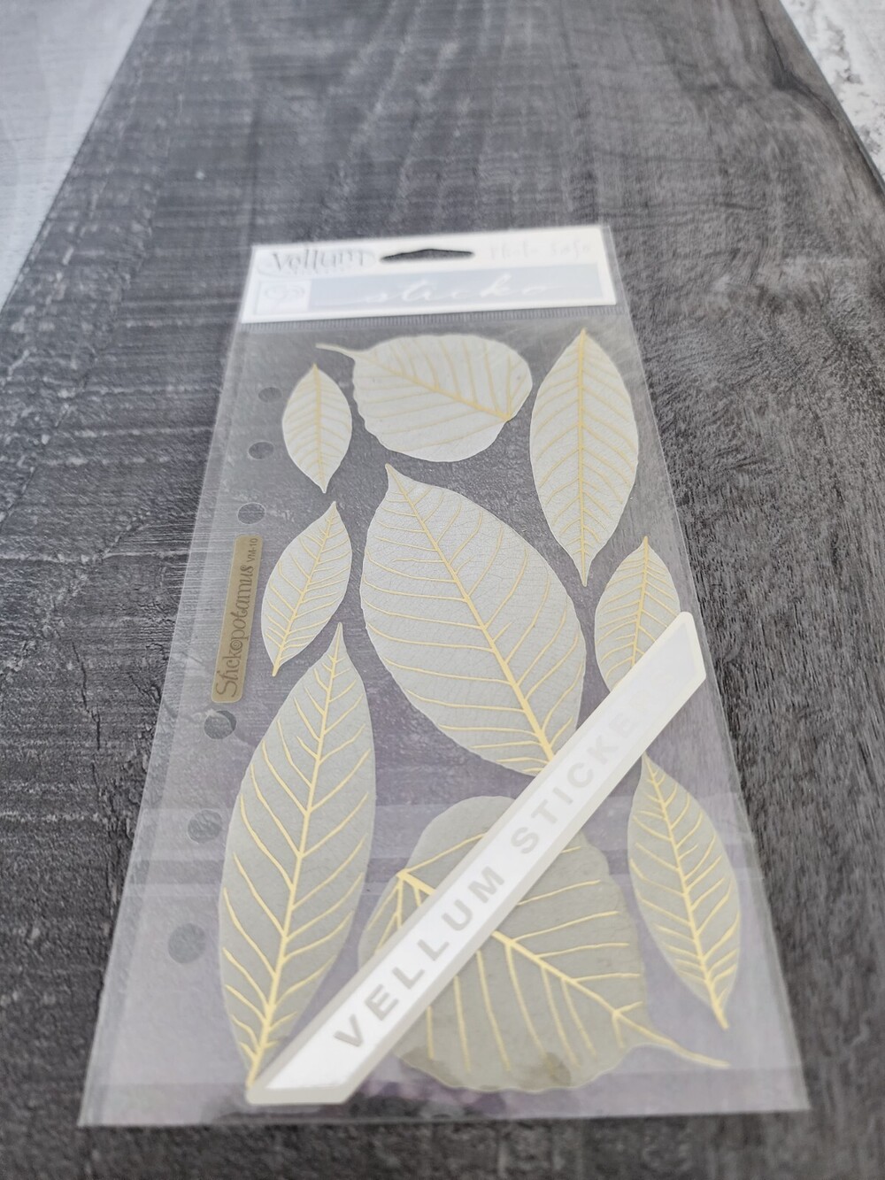 Sticko Stickers - Vellum Leaves Gold Fall Scrapbooking RETIRED NEW #28
